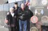 Hazel, Mark and John Schwulst have spent more than 21 years stenciling and sandblasting names into the Veterans Wall of Honor in Wasilla. GREG JOHNSON/Frontiersman