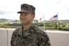 U.S. Marine Corps Cpl. Chue Lee, a radio operator with 12th Marine Littoral Regiment, 3d Marine Division is promoted to the rank of corporal during exercise Resolute Dragon 24 at Japan Ground