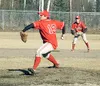Jimbo Ressler hurls a pitch for Wasilla during the first inning
of the Warriors' 15-5 win over Valdez at Wasilla High School
Friday. Ressler struck out five in the win. JEREMIAH BARTZ/
Fronti