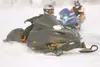 ROBERT DeBERRY/Frontiersman Garrett Lyons leads Noah Ewing
around first lap of the semi-pro open ice race Sunday afternoon on
Big Lake.