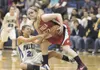 Wasilla sophomore guard Alexis Imoe takes control of the ball
against Palmer's Taylor Blake during Thursday's game at Palmer High
School. (ROBERT DeBERRY/Frontiersman) Robert DeBerry