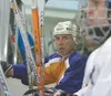 A pair of former National Hockey League stars hit the ice of the
Curtis C. Menard II Memorial Arena Sunday for a charity hockey game
held to support Mat-Su Crime Stoppers. Bernie Nichols, abo