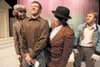 Colony High School students Thomas Soto, Storm Huffman,
Alexandria Romano and Levi Musgrave rehearse a scene for the Colony
High School production of William Shakespeare’s ‘Twelfth Night,’
wh
