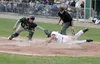 Mat-Su’s David Avitia slides across home plate as the ball gets by Anchorage catcher Jose Ruiz during an 8-5 win over the Bucs Thursday night at Hermon Brothers Field in Palmer. JEREMIAH BART