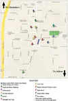 Art Walk map with key