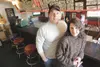 ROBERT DeBERRY/Frontiersman Brian and Sandi Gauthier inside
their Gold Miners Lodge. The restaurant and lodge are at Mile 60 of
the Parks Highway.
