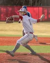 Wasilla's Dayton Greer fires a pitch during a win over Palmer. Courtesy of Bryan Boyett