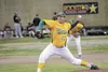 Mat-Su Miners reliever Andrew McGee fires a pitch during a loss to the Peninsula Oilers on Sunday. McGee worked 4 1/3 inning and fanned six. Head coach Chris Gordon called it McGee's best out