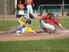 Mat-Su Miners infielder AJ Simcox slides under the tag at home plate early in Mat-Su’s 6-0 win over the Alaska Goldpanners Thursday at Hermon Brothers field. Simcox, a University of Tennessee