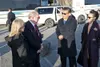 Alaska Governor Bill Walker, left, and First Lady Donna Walker meet with Chinese President Xi Jinping and his wife, Ping Liyuan at Beluga Point on Turnagain Arm during the Chinese leader's vi