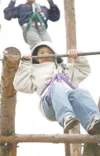 ROBERT DeBERRY/Frontiersman Cub Scout Pack 395 member Drake
Ballis holds tight as he rides a Scout-made Ferris wheel at
Saturday’s Scout-O-Rama.