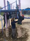Volunteers from the Talkeetna campus of Church on the Rock help construct a playground two years ago. The same playground is scheduled for a spring transformation into a fully accessible play