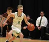 Colony junior Colton Spencer brings the ball up the floor after a steal during a loss to Dimond in the 4A state semifinals Friday in Anchorage. Jeremiah Bartz/Frontiersman