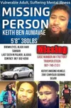 Keith Ben Aumavae, 30, was last seen Oct. 19.