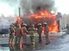 The Central Mat-Su fire department brought tools, high-tech
gadgets and 22,000 gallons of water to a controlled fire training
last weekend. Photos courtesy of CENTRAL MAT-SU FIRE DEPARTMENT