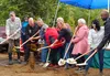 Gov. Mike Dunleavy, State Senators Mike Shower and David Wilson were among guests on hand for the groundbreaking for the 7th Summit Shooting Park on Tuesday. Katie Stavick/Frontiersman