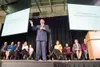 ROBERT DeBERRY/Frontiersman Mat-Su Borough School District
Superintendent Kenneth Burnley talks to district staff during an
opening day celebration and professional development workshop
sessi