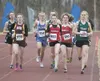 ROBERT DeBERRY/Frontiersman Audrey Michaelson, right, leads the
pack in an event during the Palmer Invitational late last Month.
Last Saturday, Michaelson scored two more wins at the Lathrop
