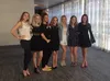 Dancers from Wasilla with 'Dance Battle America' executive producers Maria Menounos and Julianne Hough in Los Angeles. From left to right: Sierra Kistler, Courtney Millslagle, Menounos, Penny