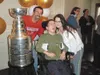 Aidan Grasmick, along with father Chuck and mother Sharry, pose
for a picture with the Stanley Cup. (Photo courtesy Grasmick
family)