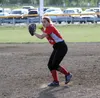 Wasilla infielder Haley Jenkins makes the throw to first during a regular-season win over Palmer. Jenkins and the Warriors enter the state softball tournament as the No. 1 seed from the Railb