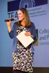 BEI Executive Director Christie Bell announces the 2017 Alaska Business Plan sponsors. O'Hara Shipe/Shipe Shots Photography