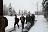 Members of the JBER community participate in the 5K Ruck for a Reason March at Joint Base Elmendorf-Richardson, Alaska, Nov. 1, 2024. The JBER Fisher House provides free lodging for retirees,