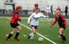 Palmer's Belle Bacca weaves through the defense during a 6-0 win at Houston. Courtesy of Bruce Eggleston/matsuspoerts.net