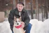 Ed Gurtler with his dog Buddy at his Wasilla home. Gurtler was a longtime host at the Cripple checkpoint of the Iditarod Trail Sled Dog Race. ROBERT DeBERRY/Frontiersman.com