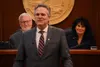 Alaska Gov. Mike Dunleavy delivers the 2023 State of the State Address on Monday, Jan. 23, 2023, at the Alaska State Capitol in Juneau, Alaska. Behind Dunleavy are Senate President Gary Steve