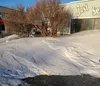 The windstorms in early January left a large snow drift in front of Just Sew in Palmer. Courtesy photo