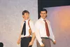 Zach Hardy (left) and Seth Blohm (right) perform their roles in Palmer High School’s musical production of City of Angels. The play, which opened Thursday, involves two simultaneous stories, 