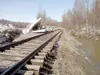 Courtesy Alaska Railroad Damage from the Susitna River has
forced Alaska Railroad shut down its operations between Hurricane
and Talkeetna.