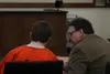 Erick Almandinger and his defense attorney John Puttika. Frontiersman file photo