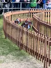 The Kenai Peninsula Racing Pigs are a popular attraction at the Alaska State Fair. These pigs went whole hog for the crowds. Katie Stavick/Frontiersman
