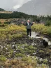 The Chugach State Park trail that leads to Hidden Lake—and also has a branch that goes to Ship Lake Pass, The Wedge, and The Ramp—has always had some muddy sections, which can be particularly