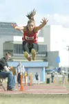 Wasilla's Kahla Oosting is one of 16 Wasilla athletes competing
in this year's state track meet. Last year, the Warriors sent just
five team members to Fairbanks. (ROBERT DeBERRY/Frontiersman