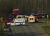 Emergency crews block the Glenn Highway near Mile 37 where a multiple-vehicle accident claimed the lives of three people Saturday evening. Courtesy Katie Rousey