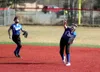 Palmer's Zoe Patton-Meyer makes the throw from second during a win over Wasilla. Courtesy of Bruce Eggleston/matsusports.net