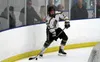 Colony senior Otto Thiele pulls a puck off the back boards right before setting up a Cooper Smith goal during a 4-1 win over Soldotna in the semifinal round of the North Star Conference Champ