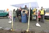 Gov. Mike Dunleavy spoke during the groundbreaking ceremony for the Knik-Goose Bay Road project. Jacob Mann/Frontiersman