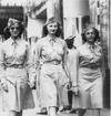 Cadet Jane Soeten, left, walks with fellow Civil Air Patrol Cadets in Oklahoma City, Oklahoma during World War II. Courtesy Jane Soeten