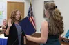 Julie Berberich was offically sworn in Monday as a member of the Palmer City Council. Tim Rockey/Frontiersman