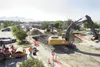 Crews repair a busted water main along S. Alaska Street in
downtown Palmer in this 2010 file photo. Replacing the city's aging
water mains is at the top of the list in the city's capital expe