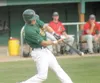 JEREMIAH BARTZ/Frontiersman Mat-Su center fielder Nick Cox
drives a ball into the field during a 7-6 win over the Athletes in
Action Fire on Wednesday at Hermon Brothers Field. Cox finished
w