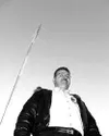 KMBQ owner John Klapperich at the station's tower site, just off
Schrock Road. As a stand-alone radio station, KMBQ is a rarity in
commercial broadcasting. Klapperich had plans to sell the st