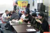 JOHN R. MOSES/Frontiersman Su Valley High School students enjoy
a Mexican fiesta potluck Thursday in Patti Bills’ Spanish classroom
during lunch period. Most students at the school boycotted 