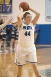 Palmer sophomore Leya DePriest looks to pass the ball to the wing. DePriest and the Moose are now 2-2 in Northern Lights Conference play. ROBERT DEBERRY/Frontiersman