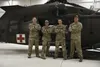 Alaska Army National Guard Chief Warrant Officer 2 Bradley Jorgensen, Sgt. 1st Class Damion Minchaca, Capt. Cody McKinney, and Staff Sgt. Sonny Cooper, all members of Golf Company, 2-211th Ge