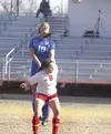 Palmer’s Jordan Brooke gets above a defender to head to ball
during a 4-0 loss to Wasilla on Tuesday. In their first meeting of
the season, the teams tied 1-1. On Thursday, Palmer beat Thunde